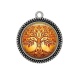Pendentif Cabochon Argent - arbre de vie bouddha
