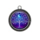 Pendentif Cabochon Argent - arbre de vie