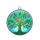 Pendentif Cabochon Argent - arbre de vie