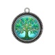 Pendentif Cabochon Argent - arbre de vie