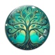 Cabochon Verre - arbre de vie