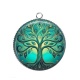 Pendentif Cabochon Argent - arbre de vie
