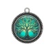 Pendentif Cabochon Argent - arbre de vie