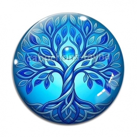 Cabochon Verre - arbre de vie