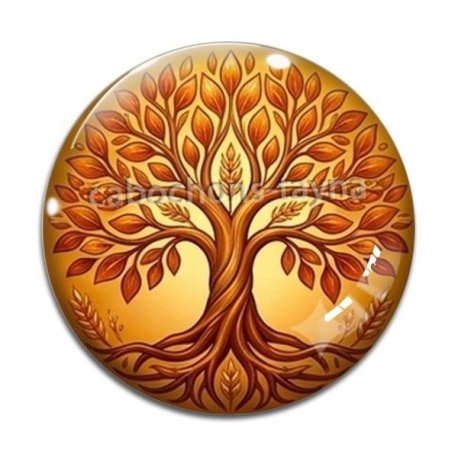 Cabochon Verre - arbre de vie