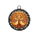 Pendentif Cabochon Argent - arbre de vie