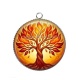 Pendentif Cabochon Argent - arbre de vie