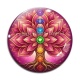 Cabochon Verre - arbre de vie et chakra
