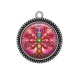 Pendentif Cabochon Argent - arbre de vie et chakra