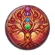Cabochon Résine - arbre de vie et chakra