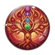 Cabochon Verre - arbre de vie et chakra