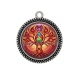 Pendentif Cabochon Argent - arbre de vie et chakra