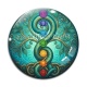 Cabochon Verre - arbre de vie et chakra