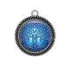 Pendentif Cabochon Argent - arbre de vie et chakra
