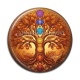 Cabochon Résine - arbre de vie et chakra