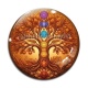 Cabochon Verre - arbre de vie et chakra