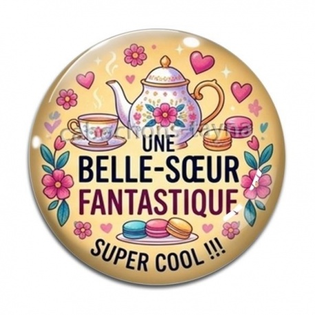 Cabochon Verre - une belle soeur fantastique super cool