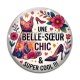 Cabochon Verre - une belle soeur chic super cool