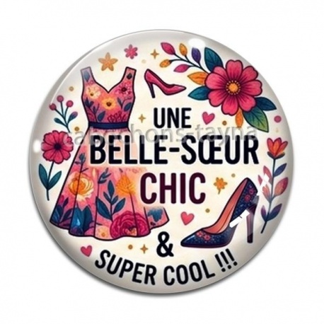 Cabochon Verre - une belle soeur chic super cool