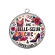 Pendentif Cabochon Argent - une belle soeur chic super cool
