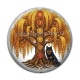 Cabochon Résine - arbre de vie et loup