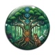 Cabochon Verre - arbre de vie et loup