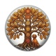 Cabochon Résine - arbre de vie et chien