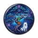 Cabochon Résine - arbre de vie et loup