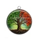 Pendentif Cabochon Argent - arbre de vie