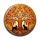 Cabochon Résine - arbre de vie et chat