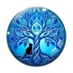 Cabochon Verre - arbre de vie et chat