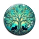 Cabochon Verre - arbre de vie et chat