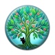 Cabochon Résine - arbre de vie et chat