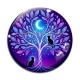 Cabochon Verre - arbre de vie et chat