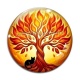 Cabochon Verre - arbre de vie et chat