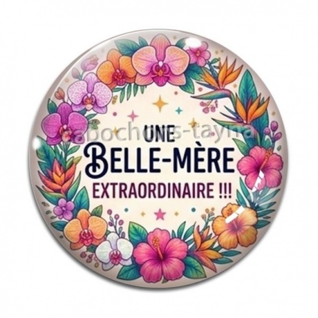 Cabochon Verre - une belle mère extraordinaire