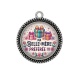 Pendentif Cabochon Argent - ma belle mère préférée