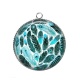 Pendentif Cabochon Argent - plume