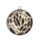 Pendentif Cabochon Argent - plume