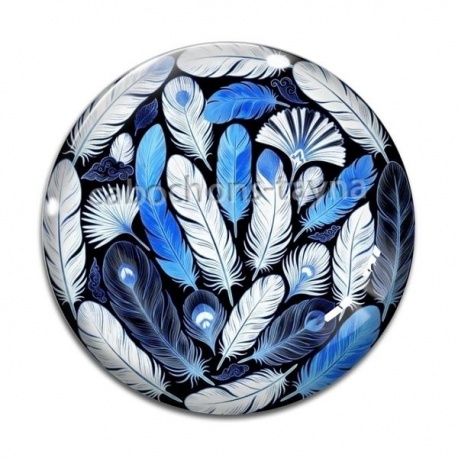 Cabochon Verre - plume