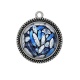 Pendentif Cabochon Argent - plume