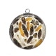 Pendentif Cabochon Argent - plume