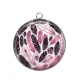 Pendentif Cabochon Argent - plume