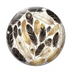 Cabochon Verre - plume