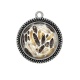 Pendentif Cabochon Argent - plume