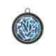 Pendentif Cabochon Argent - plume