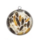 Pendentif Cabochon Argent - plume