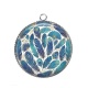 Pendentif Cabochon Argent - plume