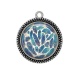 Pendentif Cabochon Argent - plume