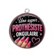 Pendentif Cabochon Argent - une super prothésiste ongulaire